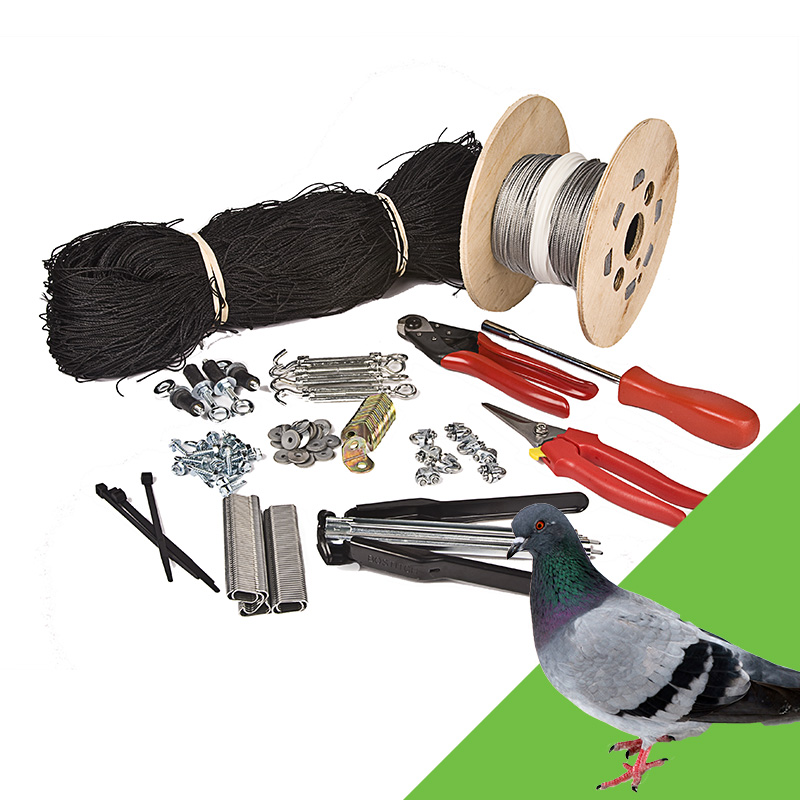 50mm Pigeon Netting Kit Complete For Cladding 10m x 10m
